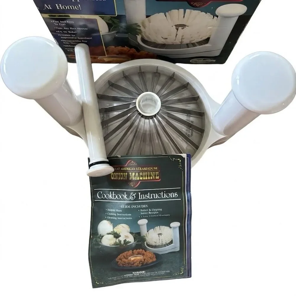 Great American Steakhouse Onion Machine Blossom Cutter Slicer Recipe Book Box⁠